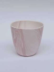 Pink and White Marbled Tumbler