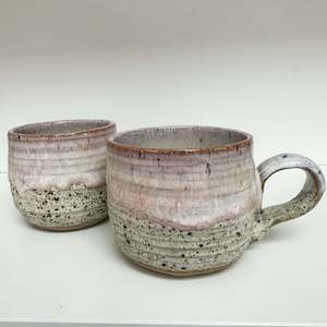 Homewares: Pink Speckle Mugs