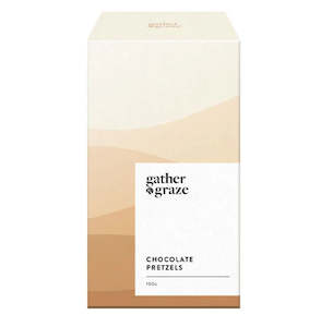 GATHER & GRAZE CHOCOLATE PRETZELS 100G