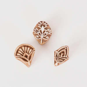 Homewares: Trade Aid Printing Block | Flower Bud (assorted)