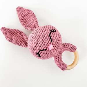 Homewares: Handmade Crochet Rattle - Pink