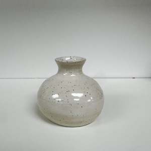 Homewares: Speckled White Bud Vase Small