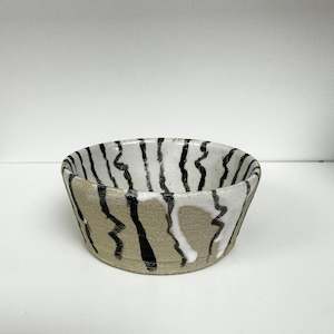 Homewares: Small Black Wiggle Bowl