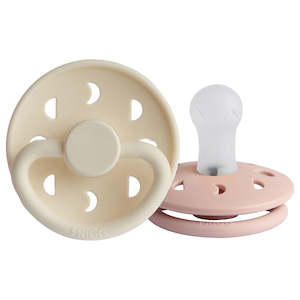 Homewares: Frigg Moon Phase Pacifier Silicone or Rubber - Cream/Blush