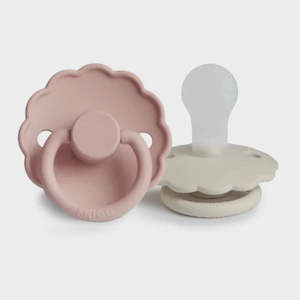 Frigg Daisy Pacifier  Silicone or Rubber- Cream/Blush