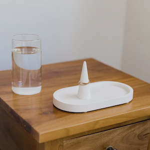 Homewares: White Oval Terrazzo Dish