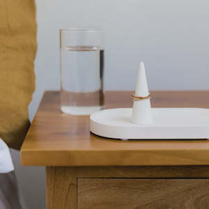 Homewares: Large Ring Cone - White