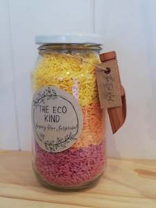 Sensory rice surprise jar- Sunset