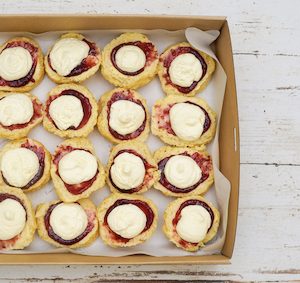 Traditional Scones with Jam and Cream