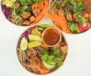 Sesame Ginger Tofu Poke Bowl (vegan)