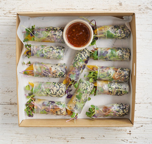 Duck and Mango Rice Paper Rolls