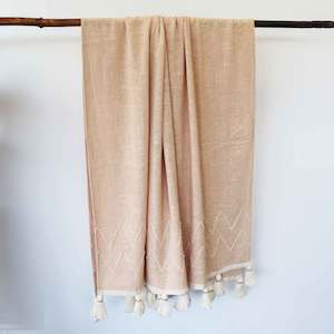 Blush Pink Cotton Throw