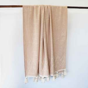 Blush Pink Cotton Throw