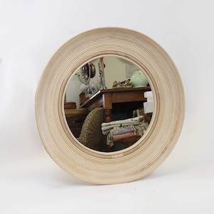 Round Bamboo Mirror