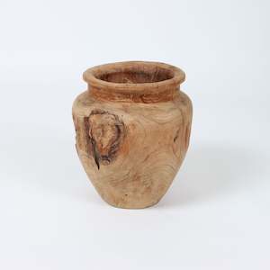 Wooden Teak Urn Pot