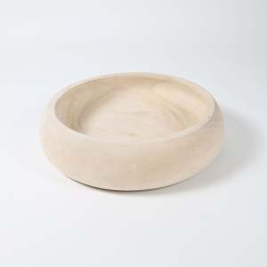 Bleached Wooden Bowl