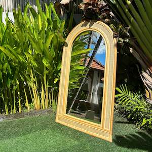 Jabari Arched Rattan Mirror