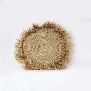 Coastal Natural Circle Cushion