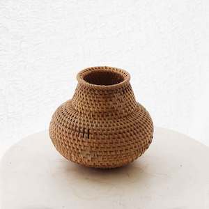 Honey Rattan Vase