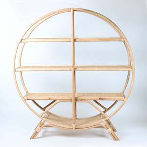 Rattan & Bamboo Shelving Unit