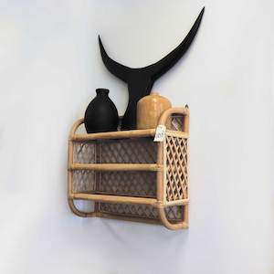 Sale: Rattan Spice Rack