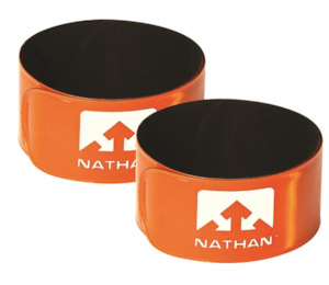 Camping equipment: Nathan Reflex Snap Bands pair Hi-Viz Orange