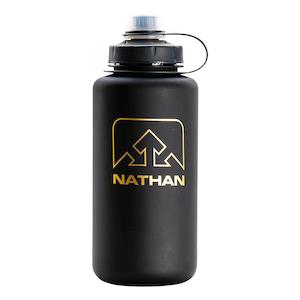 Camping equipment: Nathan BigShot Bottle 1L Black/Gold