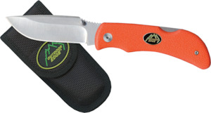 Camping equipment: Outdoor Edge Grip-Blaze Folding Knife, Orange