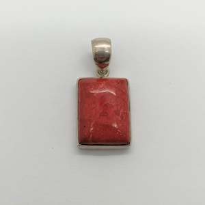 Rectangle Coral Pendant