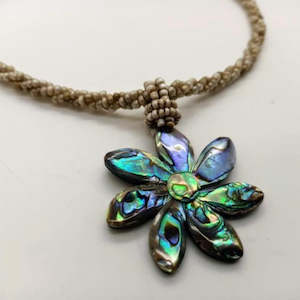 Clothing: Paua Flower Necklace