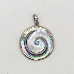 Mother of Pearl Spiral Pendant 1