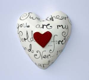 Ceramic Script Small Heart