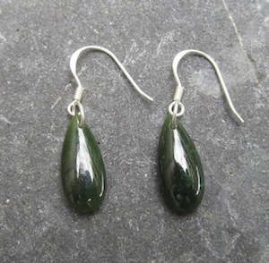 Greenstone / Pounamu Earrings Drop 18mm