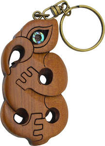 Carved Kauri Keychain - Te Manaia