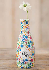 Be Happy Bud Vase