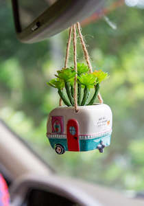 Hanging Succulent Critter Camper