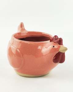 Chicken Planter Pink Med 12cm