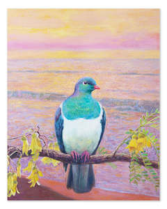 Peaceful Kereru - Original Oil Painting