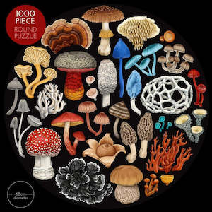 Gift: Wolfkamp & Stone - Fungi - 1000 Pce Round Puzzle