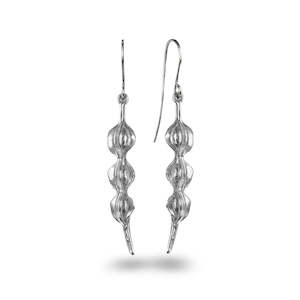 Sterling Silver Earrings - Kōwhai Pod