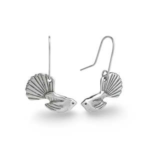 Sterling Silver Earrings Fantail (In a Gift Box)