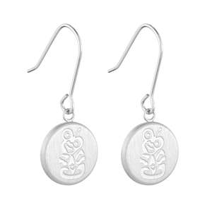 Gift: Round Tiki Pendant Earrings