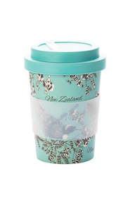 Gift: Coffee Cup Bamboo Birds Pastel Blue