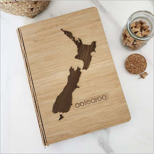 Gift: Bamboo Journal: Aotearoa NZ River Rimu Veneer