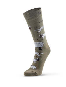 Everyday Merino Socks - Moss Sheep