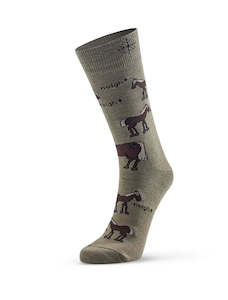 Gift: Everyday Merino Socks - Moss Horse