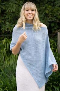 Cotton + Merino Mesh Poncho