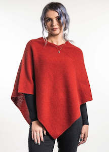 Merino Possum Moss Stitch Poncho TR1022