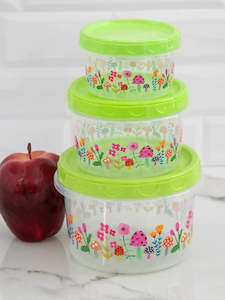 Set Of 3 Storage Containers - Mushroom