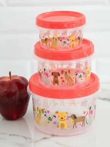 Set Of 3 Storage Containers - Dog